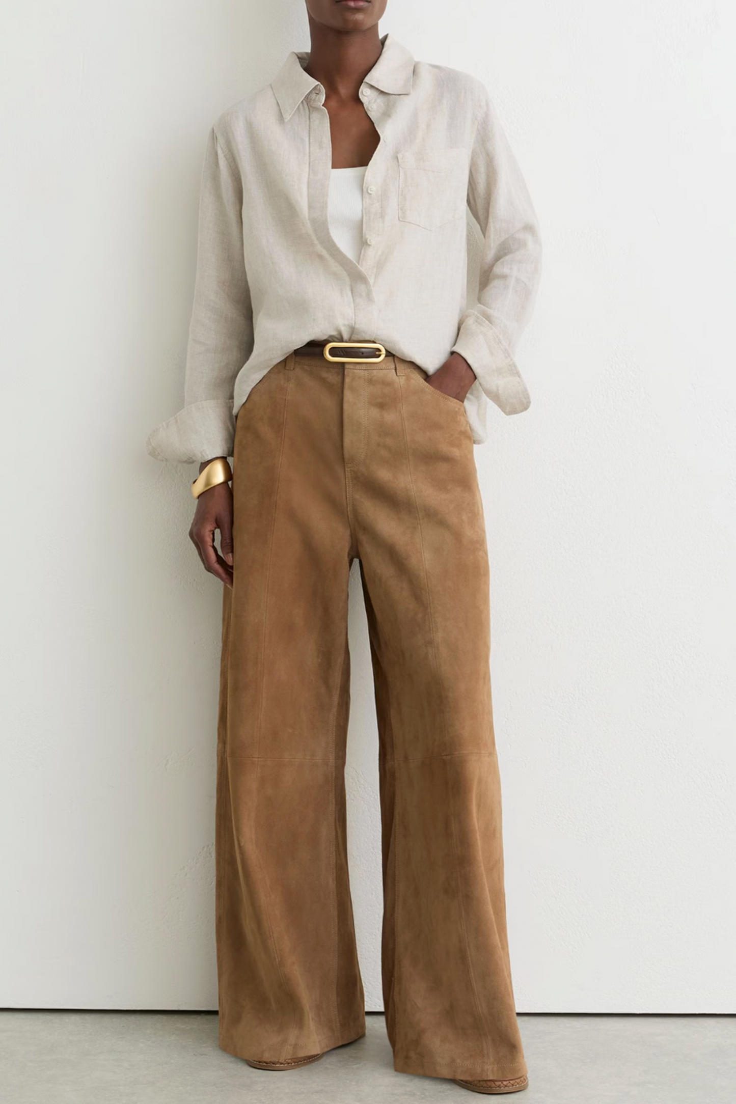 Linen Button-through Shirt and Drawstring Shorts