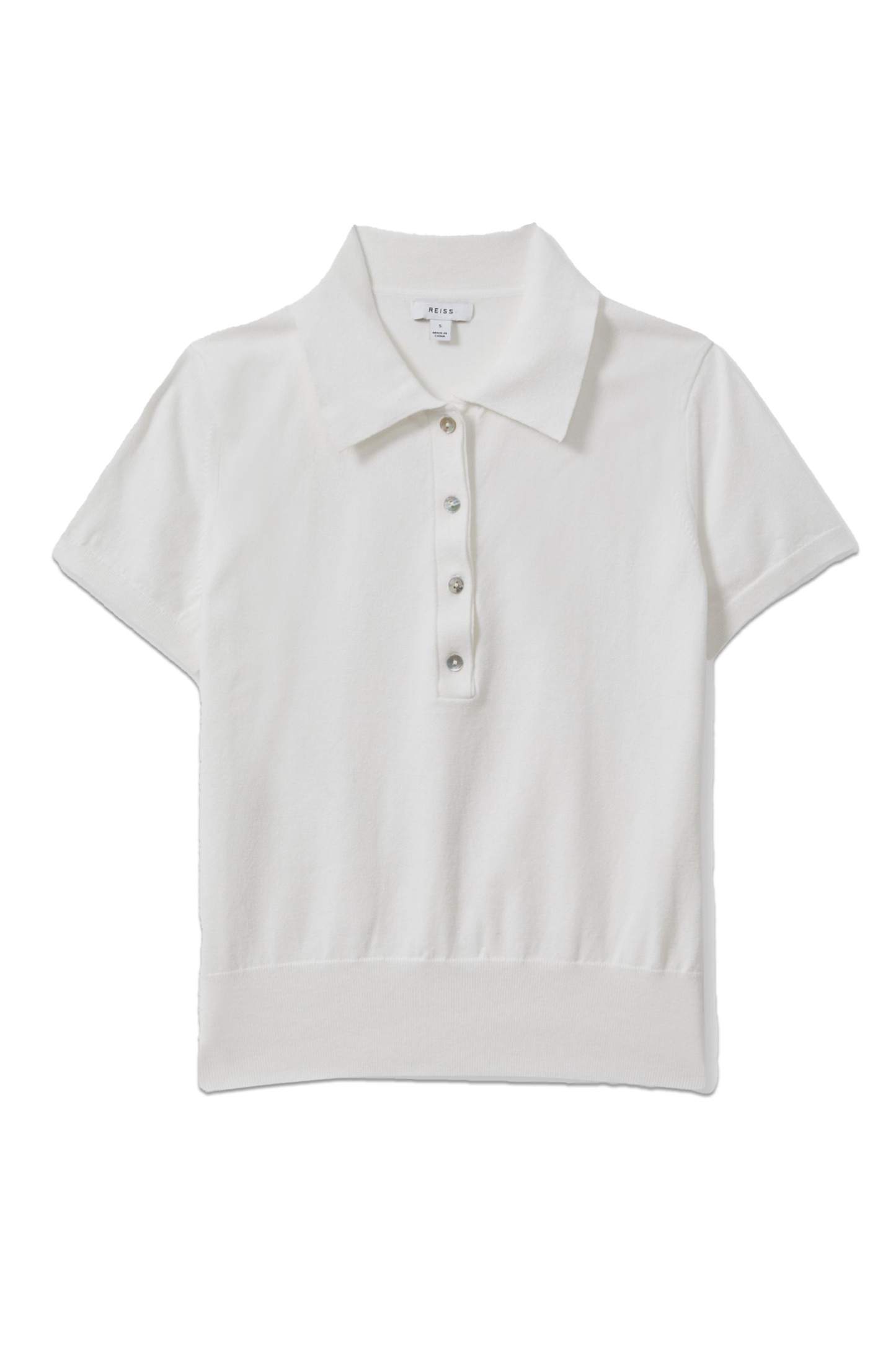 Polly Ivory Cotton Blend Polo Shirt