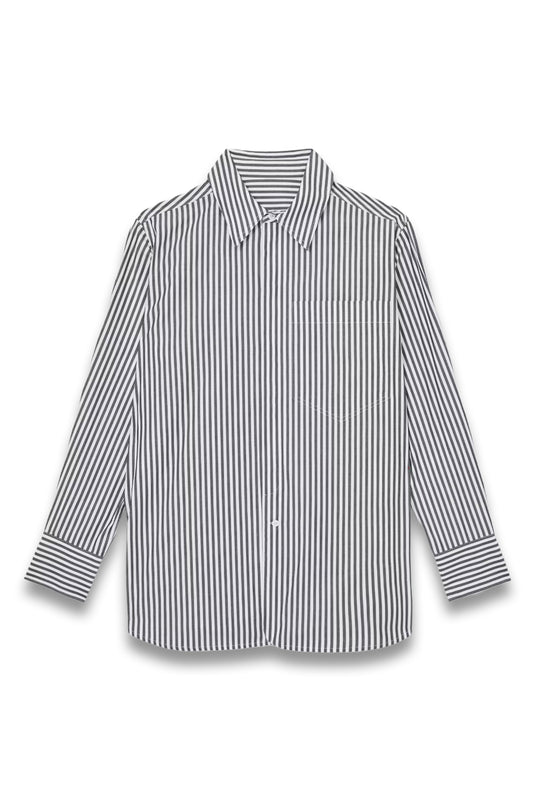 Les 100 Ciels Stripe Shirt in White/Navy