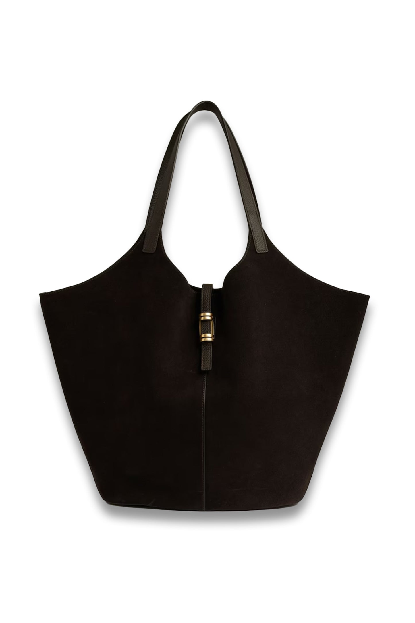 Lyra Leather And Suede Tote Bag in Chocolate