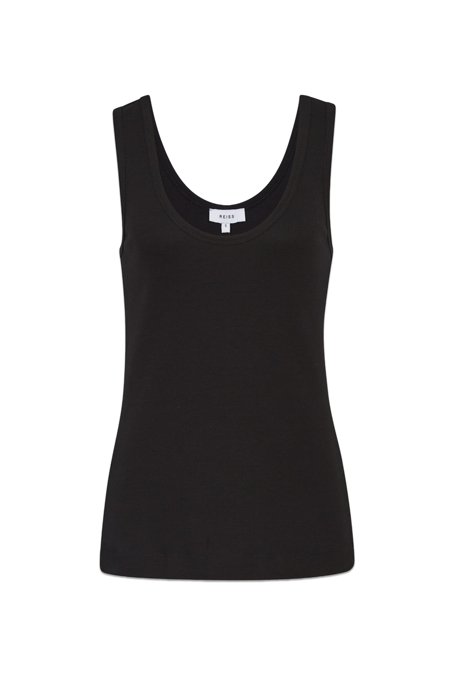 Black Violet Ribbed Cotton Blend Vest