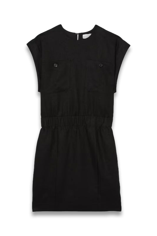Linen Short Sleeve Mini Dress