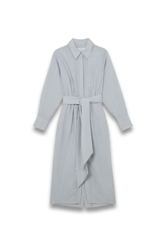 Modal-blend Tie-waist Shirt Dress