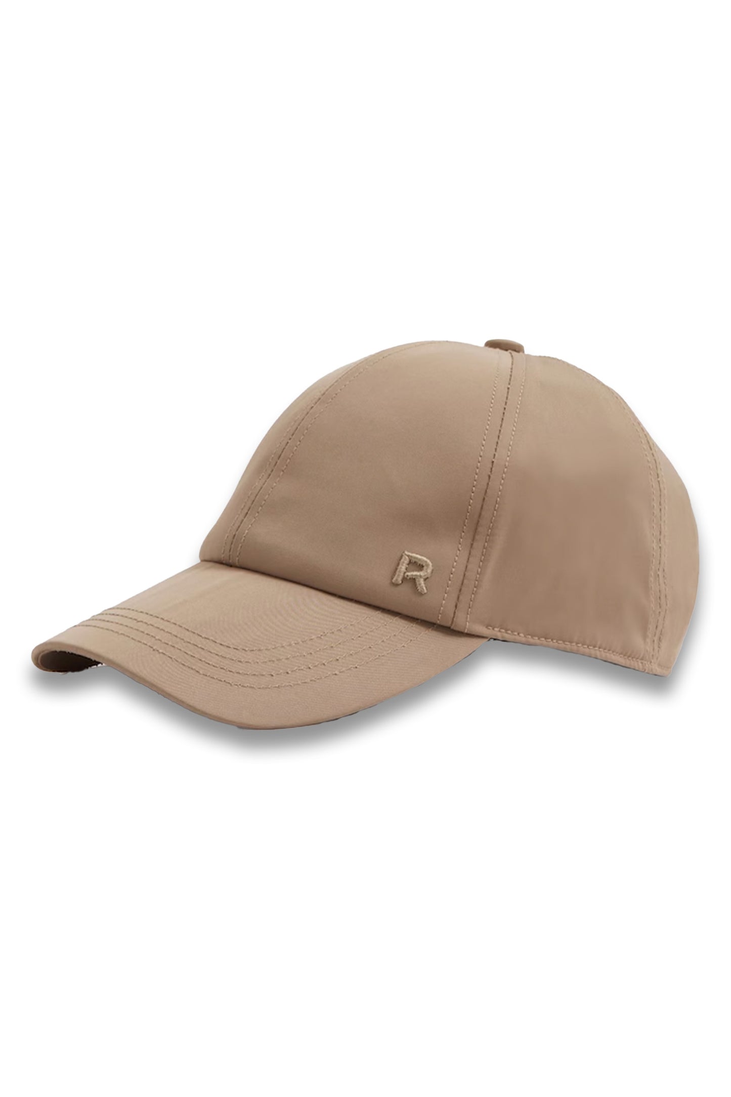Adjustable Embroidered Logo Baseball Cap in Taupe