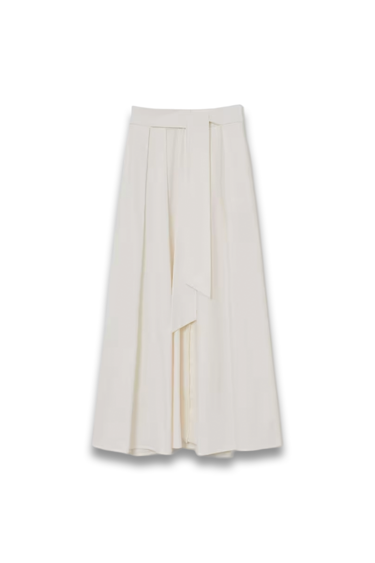 Simone Cotton-blend Pleated Maxi Skirt in Ivory
