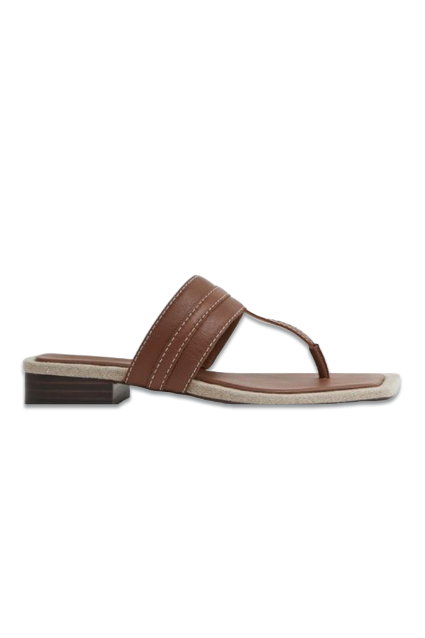 Quinn Leather Strap Thong Sandals