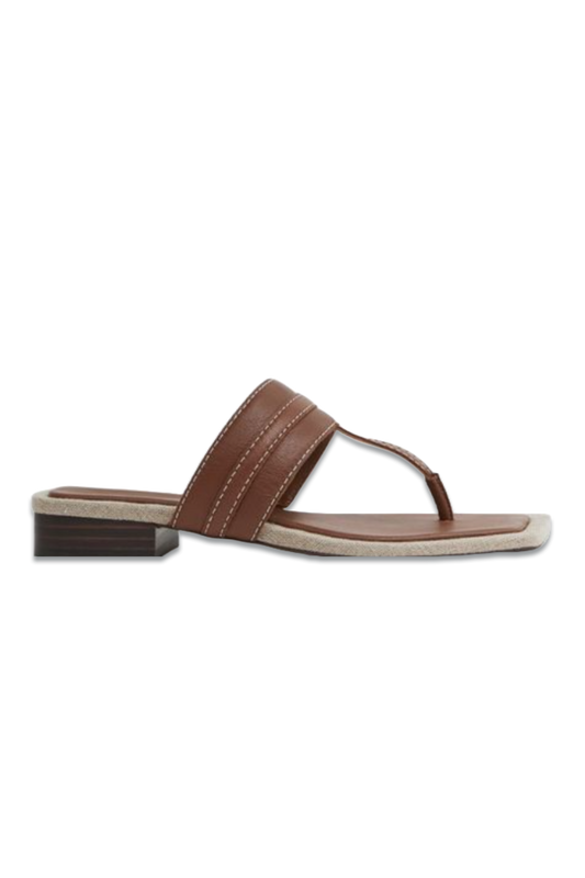 Quinn Leather Strap Thong Sandals