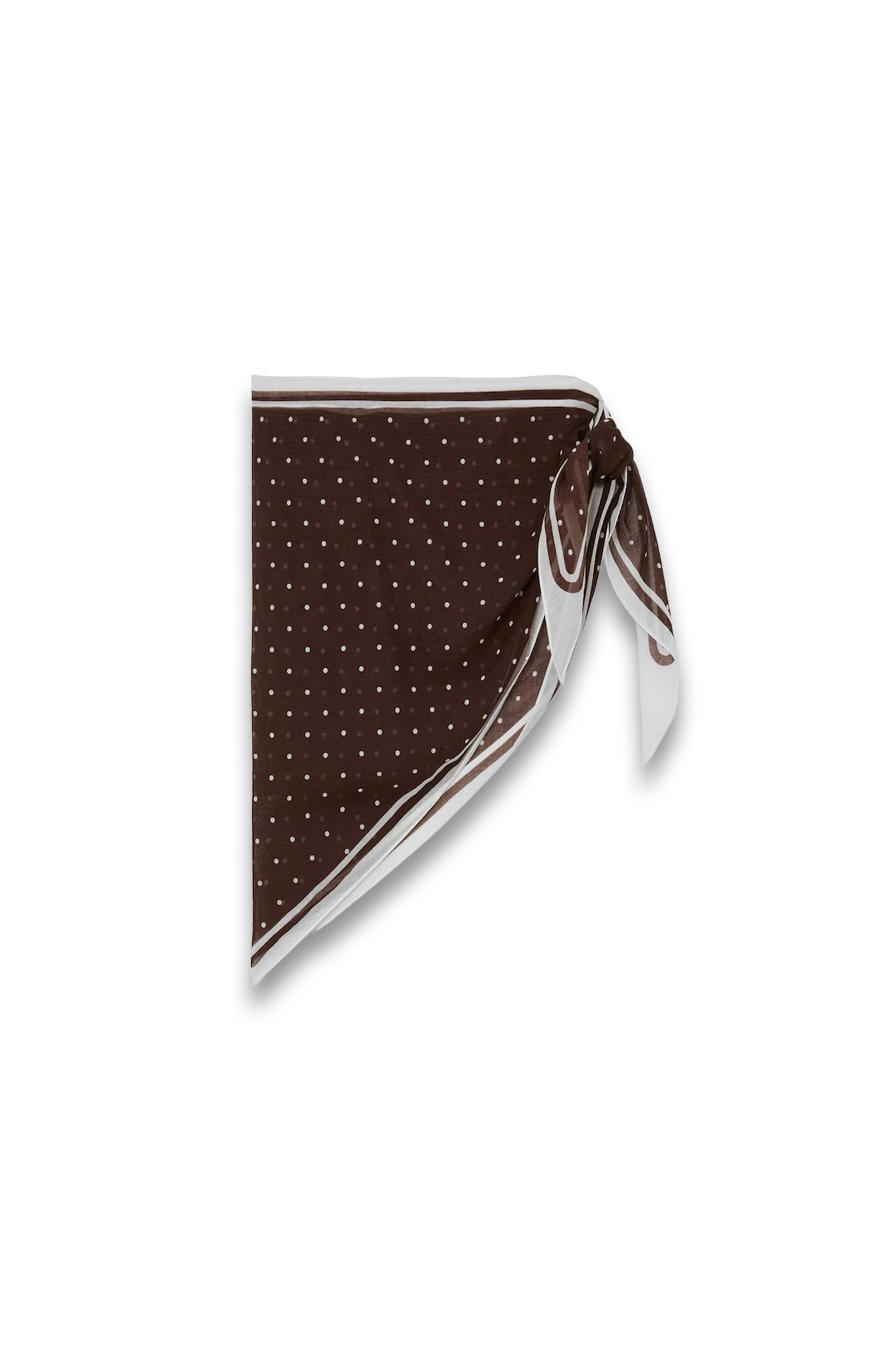 Polka-dot Beach Cover-up Sarong in Chocolate