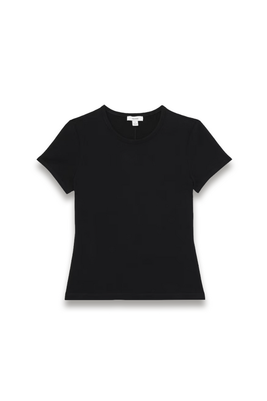 Stretch-Cotton Crew-Neck T-Shirt in Black