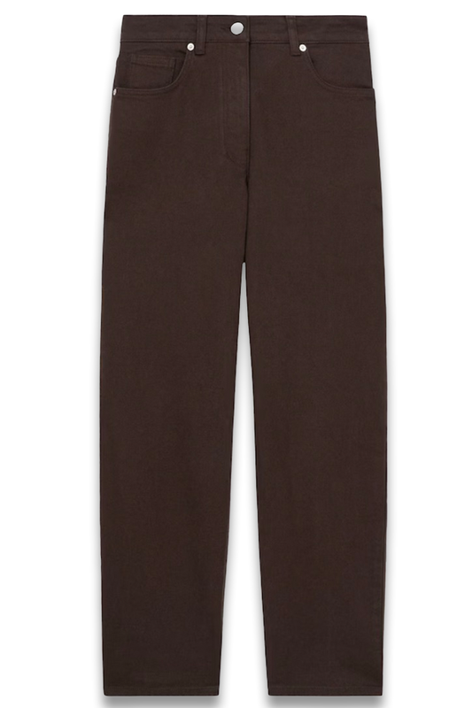 Selin Mid Rise Straight Leg Jeans In Chocolate