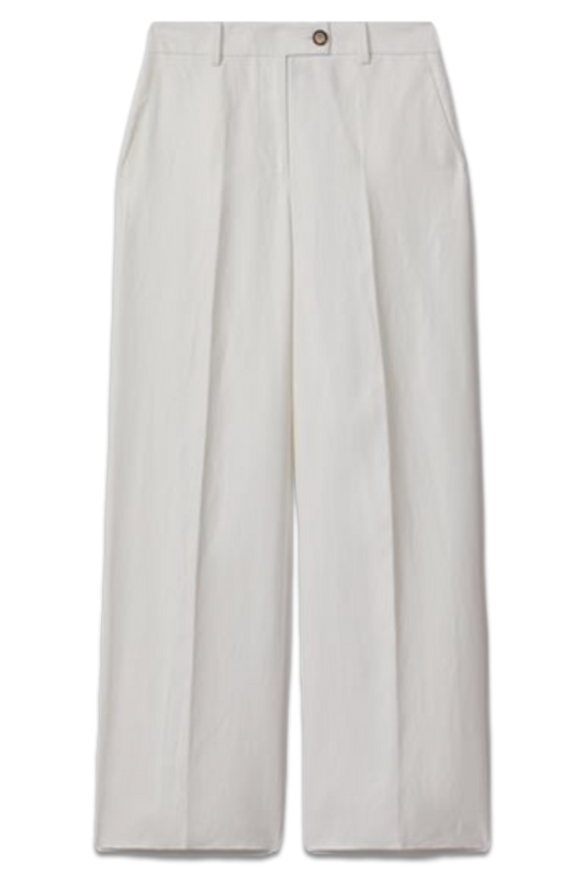 Lori Viscose-Linen Wide Leg Suit Trousers