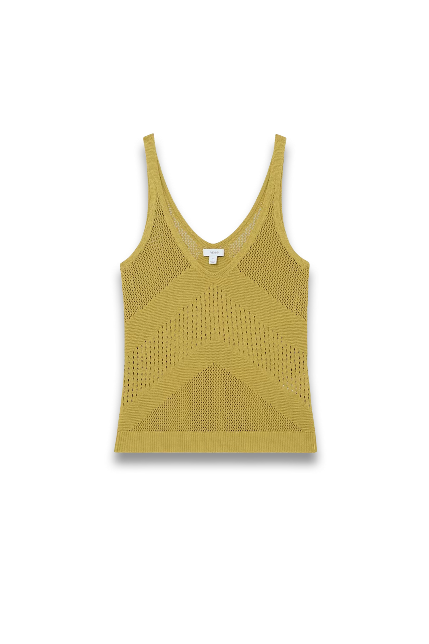 Open-stitch Knitted Vest in Green