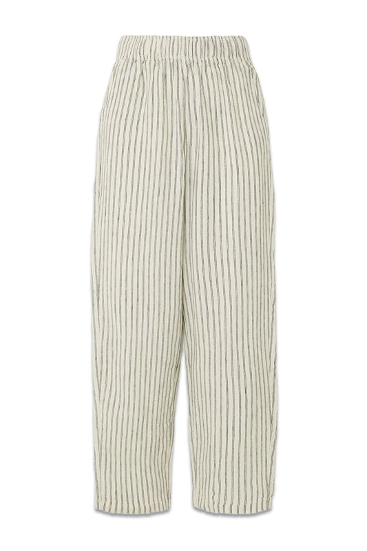 Standard Striped Linen Straight-Leg Pants
