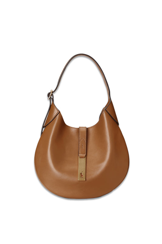 Tan Polo ID Calfskin Small Shoulder Bag