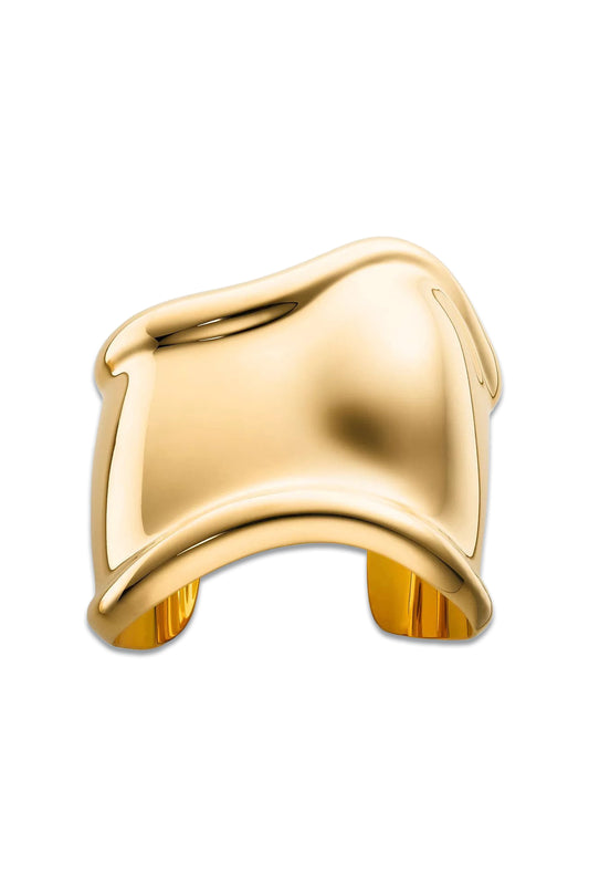 Medium Bone Cuff In Gold