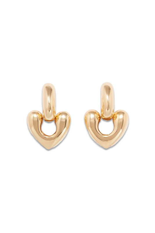 Heart Gold-Filled Sterling-Silver Drop Earrings