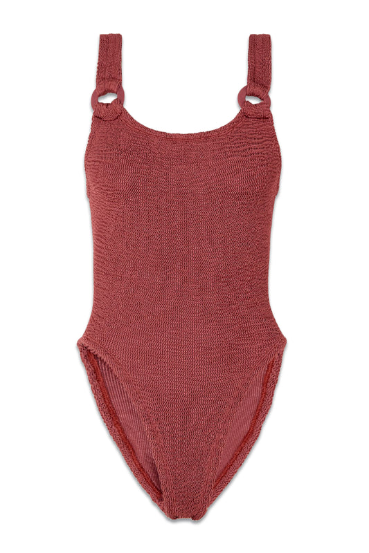 + Rose Inc Christy Seersucker Swimsuit
