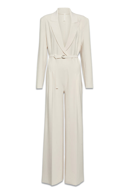 Belted V-Neck Jumpsuit