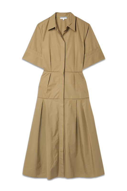 Cotton Midi Shirt Dress
