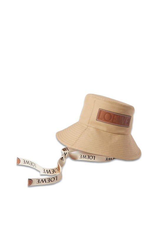 + Paula's Ibiza Leather-Trimmed Cotton-Canvas Bucket Hat