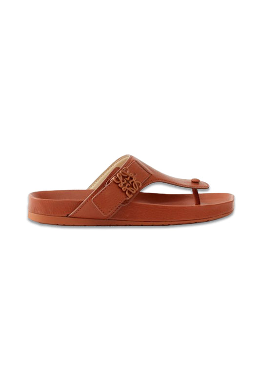 Comfort Anagram-Buckle 35 Leather Sandals Brown