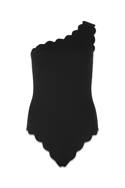 Santa Barbara Scalloped One-Shoulder Swimsuit