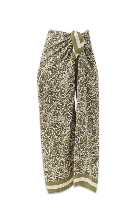 Paisley-Print Organic-Silk Sarong