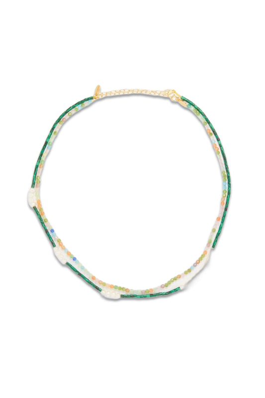 Beaded Gold-Vermeil Necklace Set