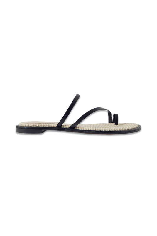 Black Leather Sandals