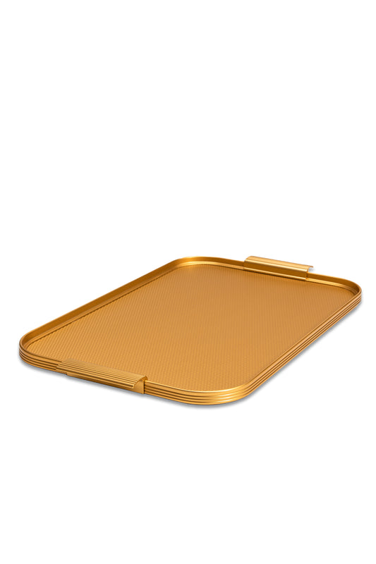 Tray Aluminium L 47 x 32.5 cm in Royal Diamond Gold / Gold
