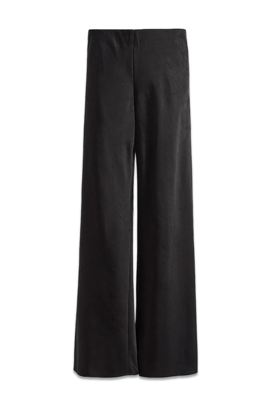 High-Rise Wide-Leg Satin Pants
