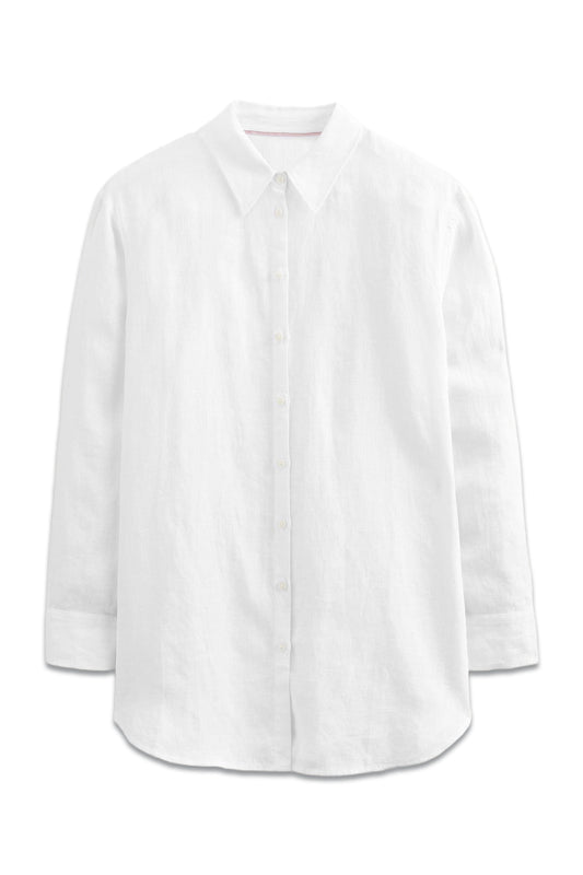 Relaxed Linen Shirt White