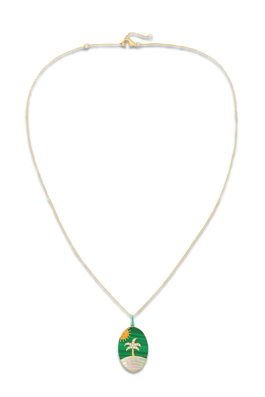 9- And 18-Karat Gold Multi-Stone Necklace