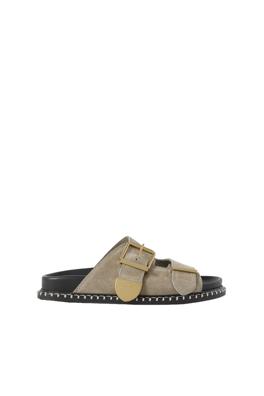 Rebecca whipstiched suede slides