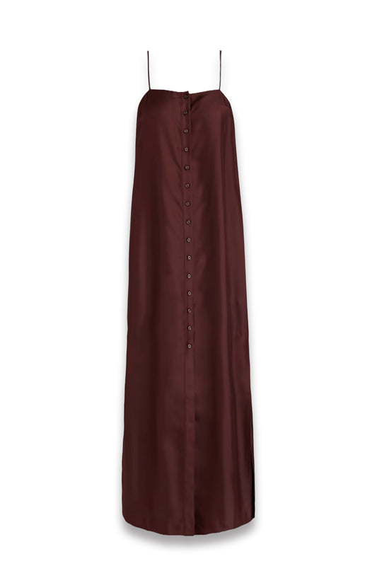Vabea Silk-Twill Midi Dress