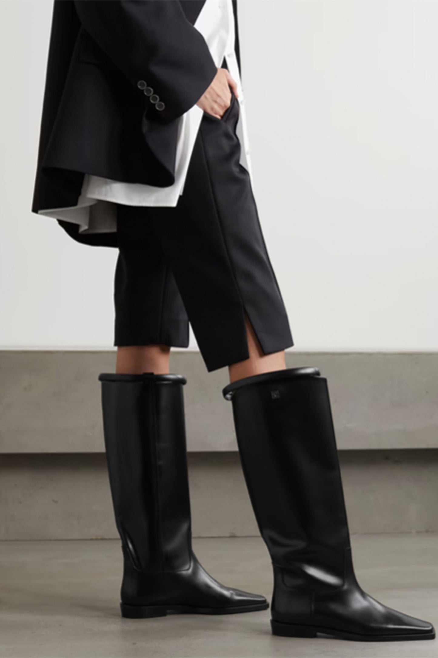 + NET SUSTAIN The Riding Leather Knee Boots