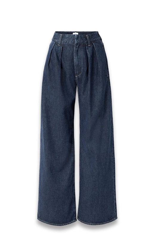 Petra Pleated High-Rise Wide-Leg Jeans