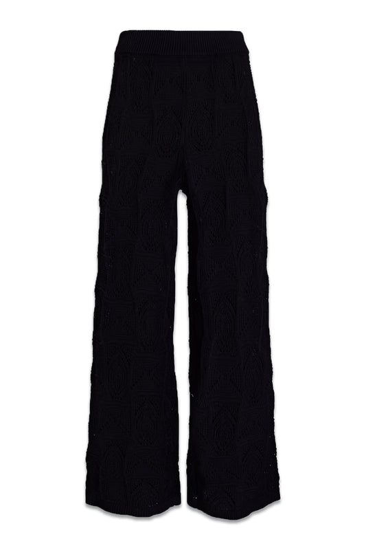 Alma Crochet-knit Cotton Wide-leg Pants