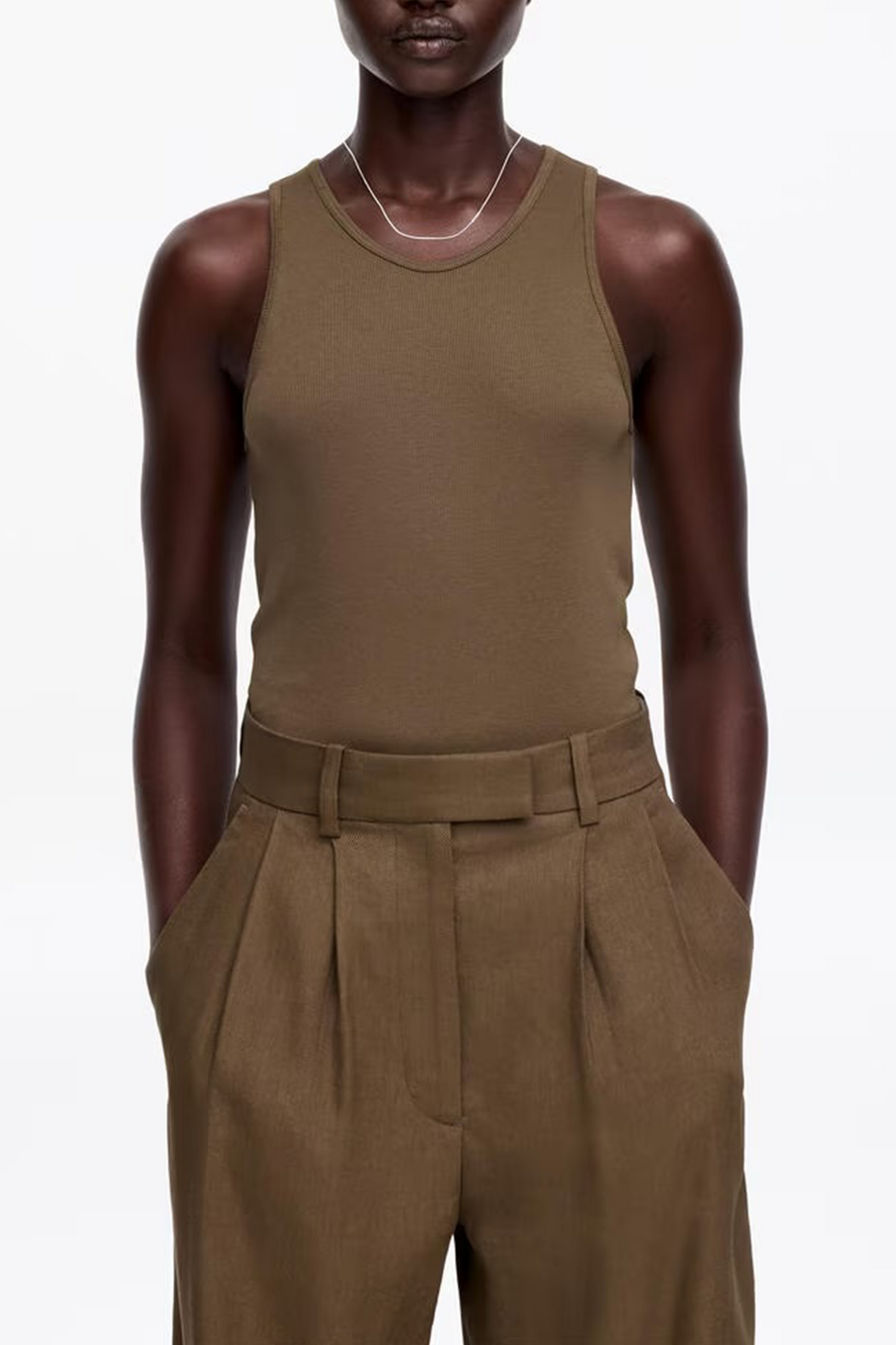 Ribbed-knit Top