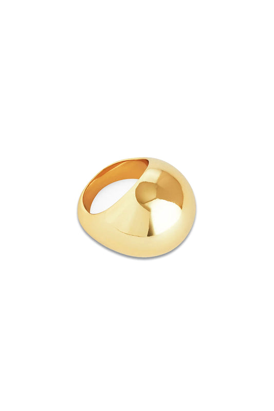 Gold-Plated Chunky Sphere Ring