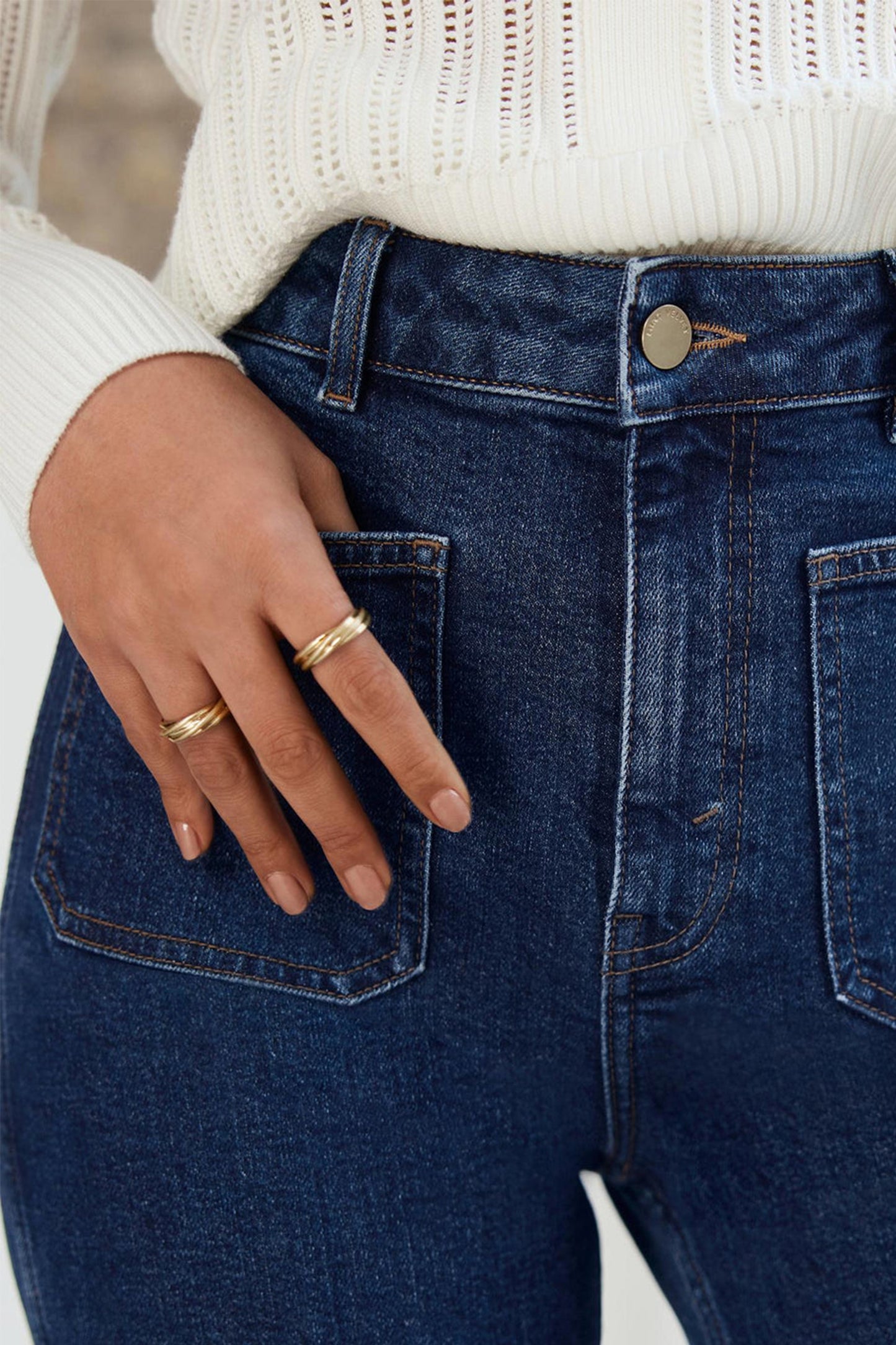 Gold Tone Twist Ring