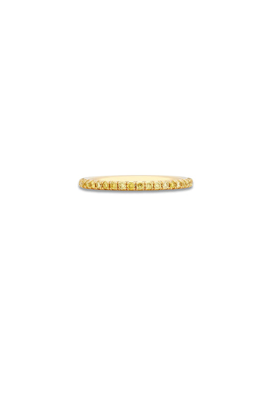 Aura Yellow Diamond Eternity Band In Yellow Gold