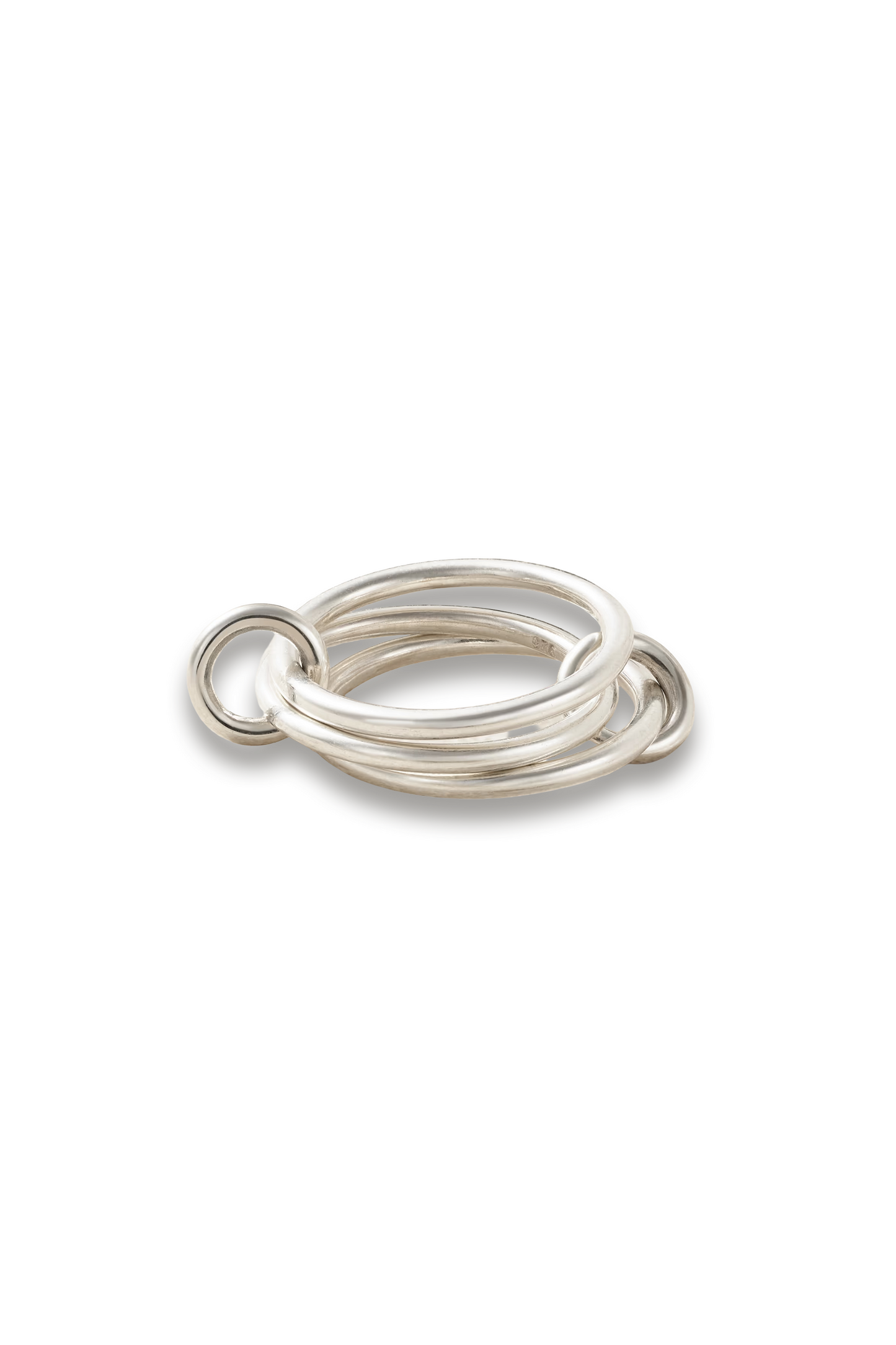 Solarium Set of Three Sterling Silver Rings