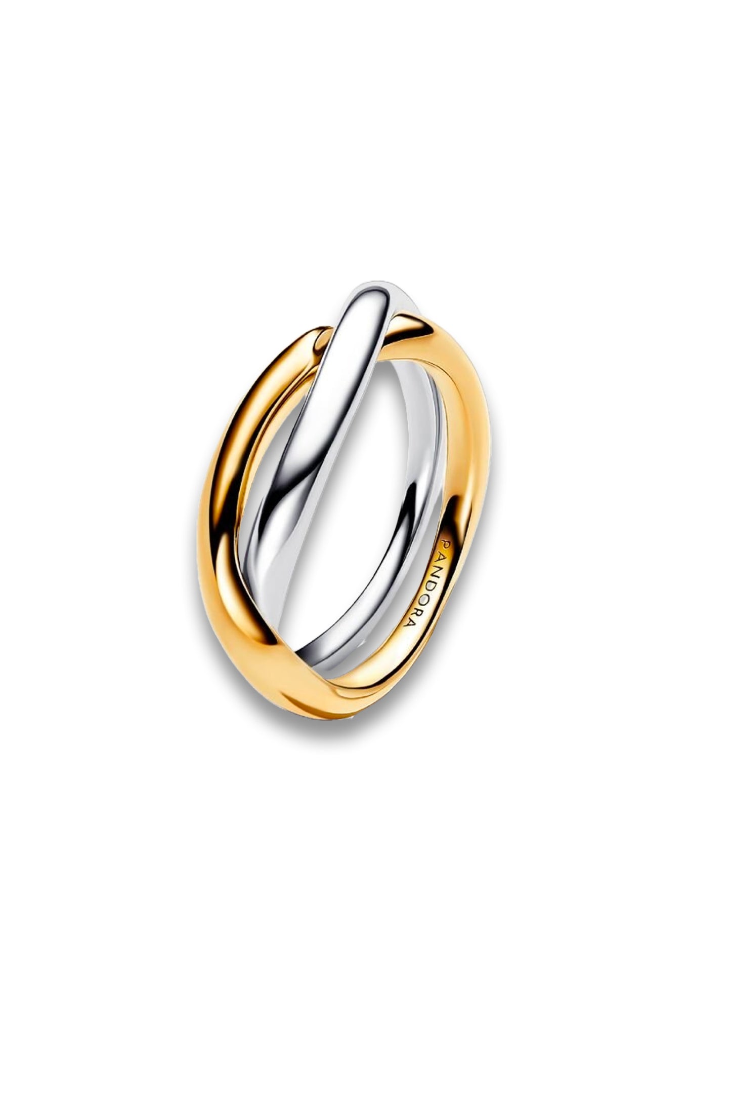 Two-Tone Entwined Bands Ring