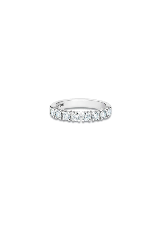 DB Classic Half Eternity Band In Platinum