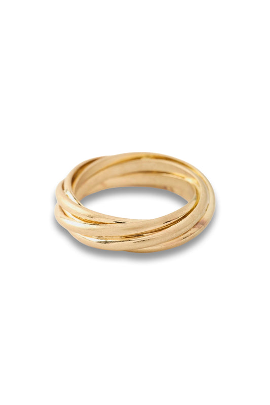 Gold Tone Twist Ring