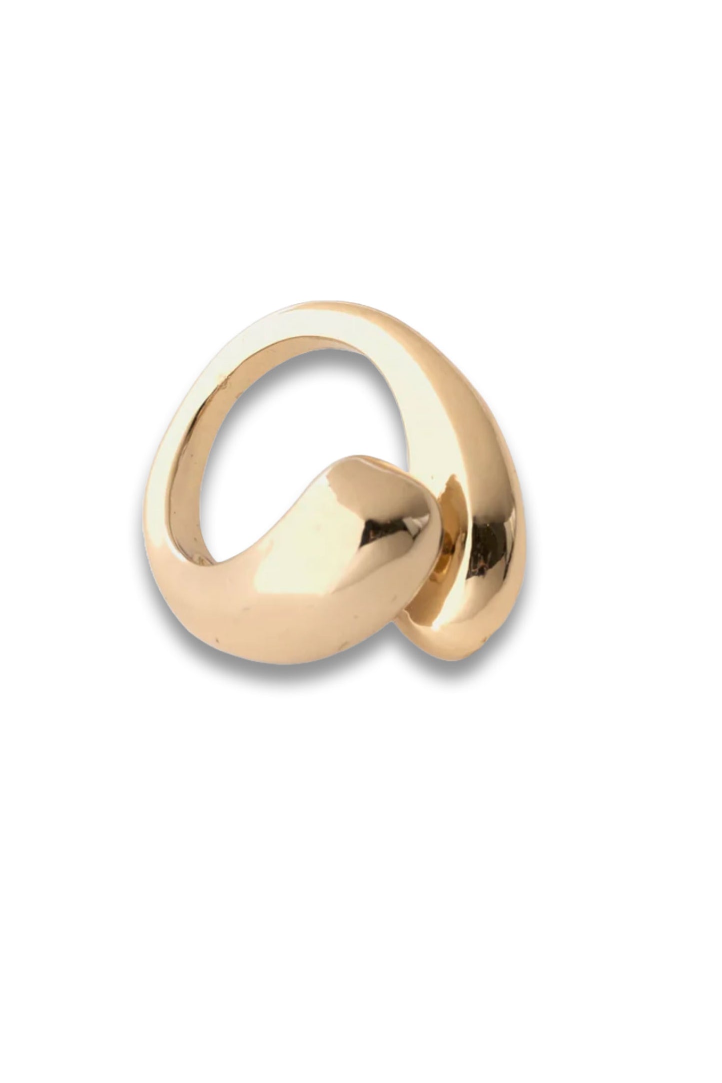 Gold Tone Curved Ring