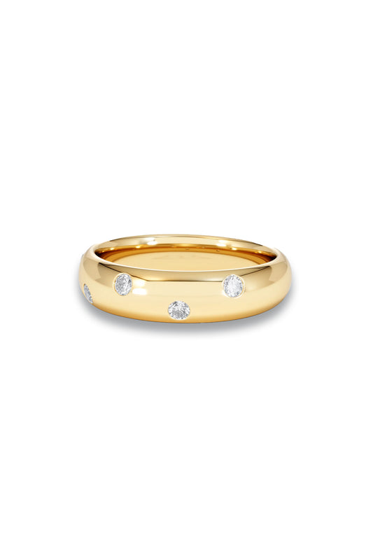 Invisible Set Lab Diamond Ring 0.26ct Set in 18K Gold Vemeil