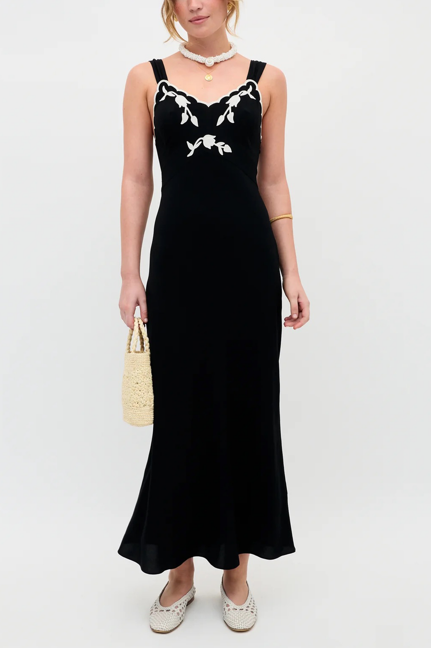 Julietta Embroidered Midi Dress