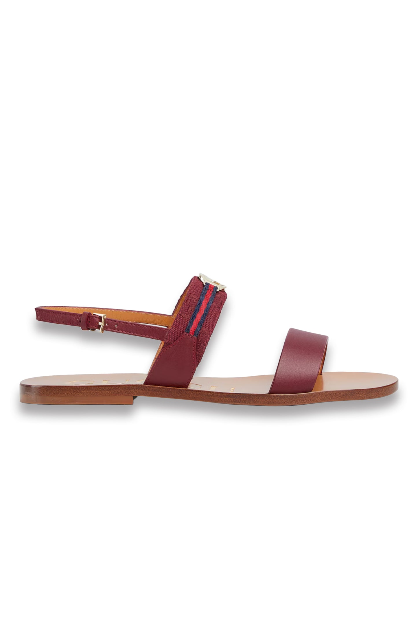 Women's Sandal with Interlocking G and Web